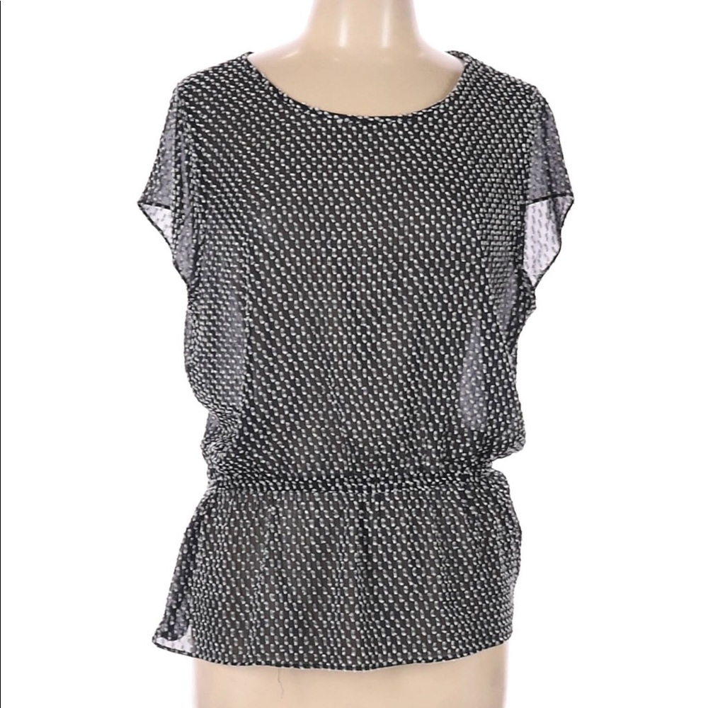 Loft Flounce-Sleeved Peplum Top